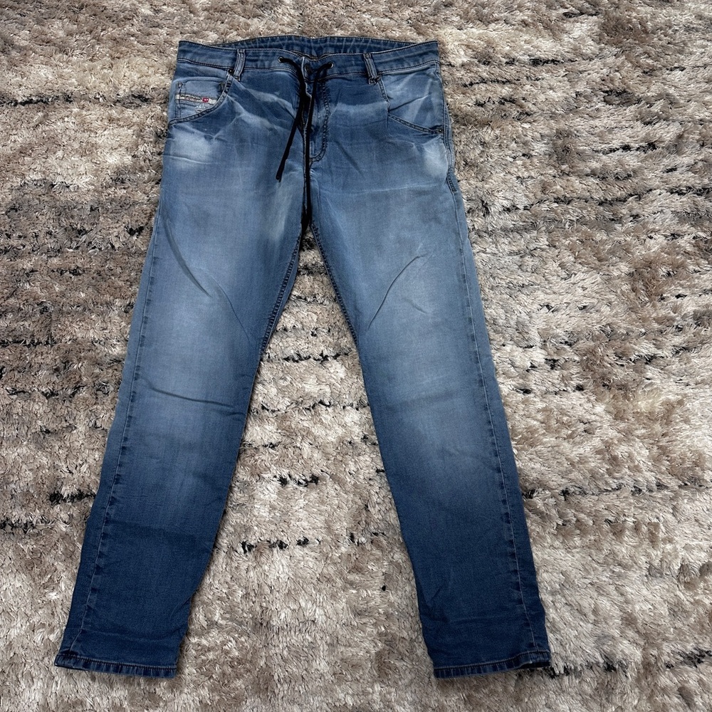 Diesel Men's Faded Blue Slim Jeans